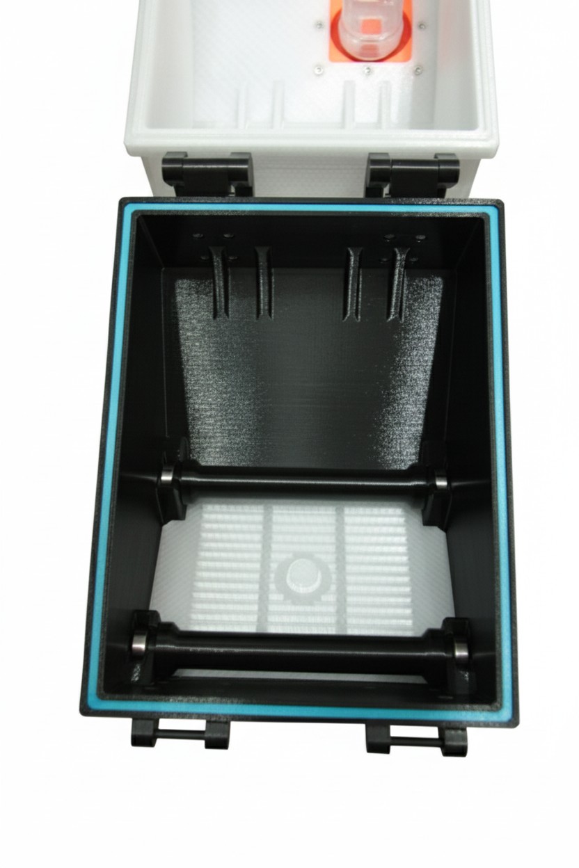 Drybox V2 - hygrometer and silica gel compartment